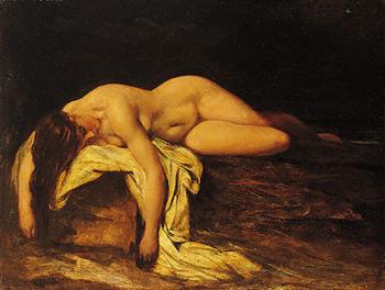 William Etty : Nude Woman Asleep